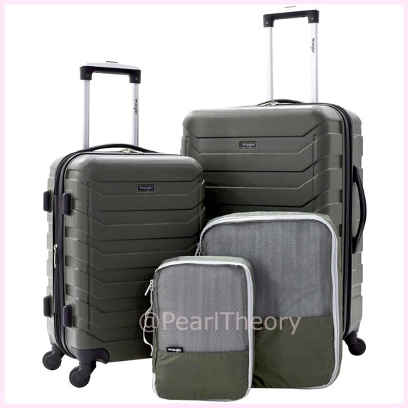 4 Piece Hardside Expandable Luggage Set with Packing Cubes